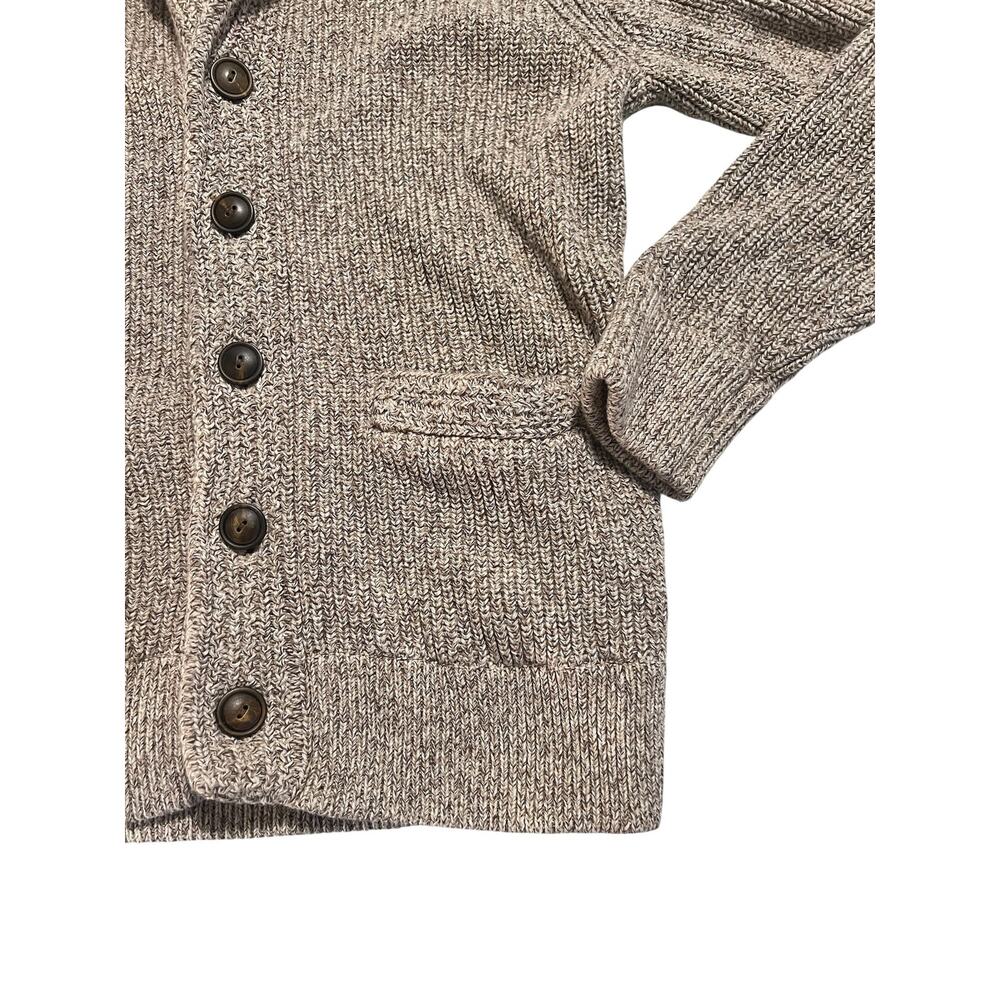 J CREW Men's Shawl Brown Cardigan Marl Sweater Size Medium - Picture 4 of 10